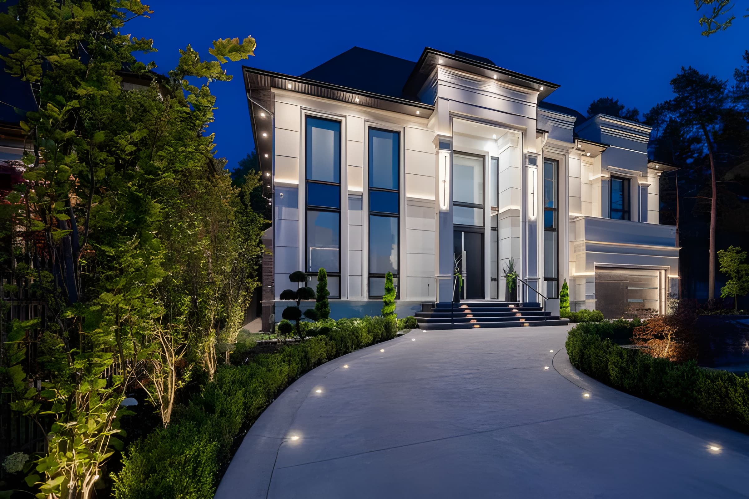 Premium in-lite landscape lighting installation